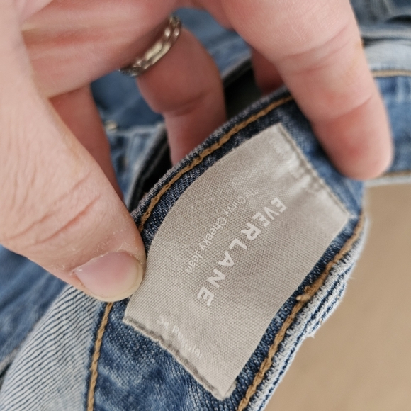 Everlane the Curvy Cheeky Regular high-rise jeans Raw Hem Plus Size 34 - Picture 6 of 8